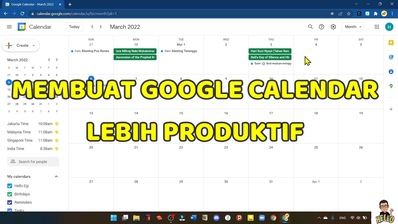 Membuat Google Calendar Menjadi Lebih Produktif